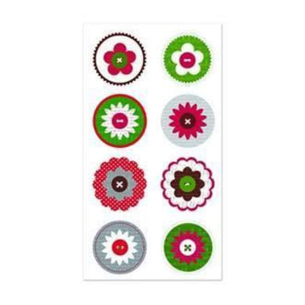 Little Yellow Bicycle - Wonder & Wishes - Layered Flower Buttons