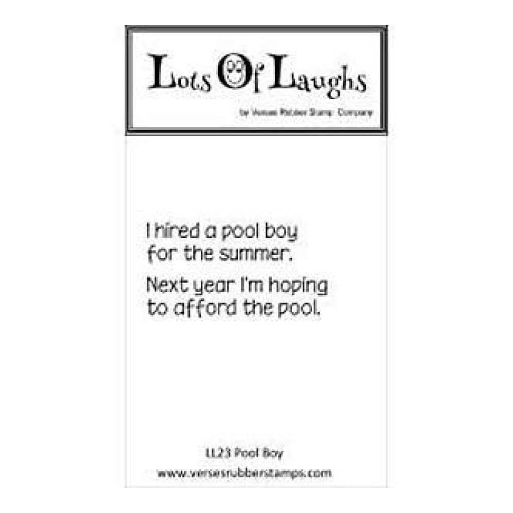 Lots of Laughs Cling Mounted Stamp 45in X65in Pool Boy