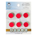 Li'l Davis Designs - Circle Ribbon Sliders - Red 6/Pk*