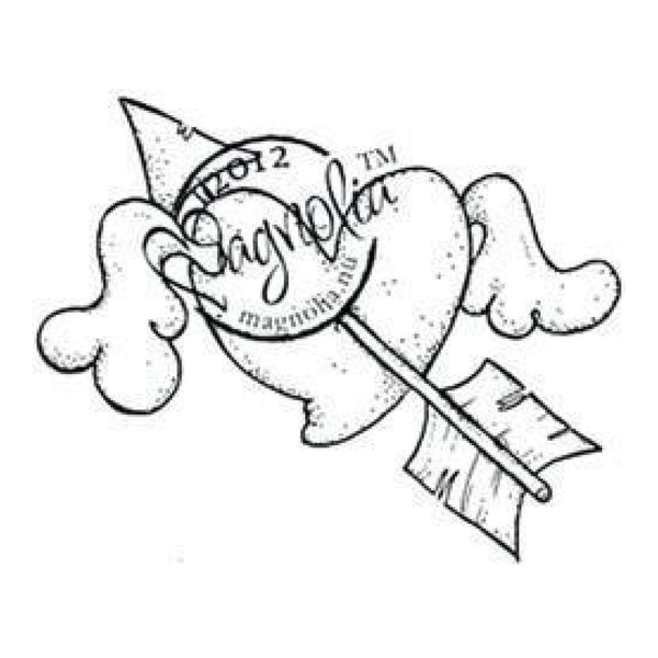Magnolia - With Love Cling Stamp 6X2.75 Package Flying Heart