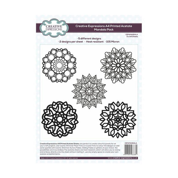 Creative Expressions A4 - Printed Acetate Mandala Pack*