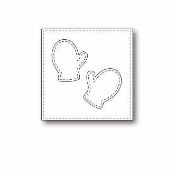 Memory Box PoppyStamps Die - Stitched Mitten Square