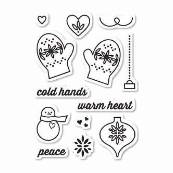 Memorybox - Warm Heart Clear Stamp Set Die