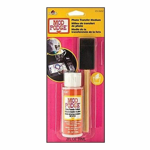 Mod Podge Medium W/Foam Brush 2Oz Photo Transfer