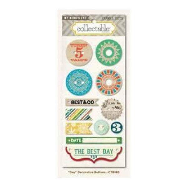 My Mind's Eye - Collectable - Remarkable - Day Decorative Buttons