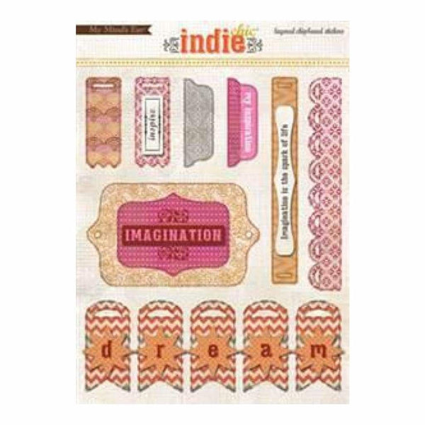 My Minds Eye - Indie Chic - Saffron - Birds Layered Chipboard