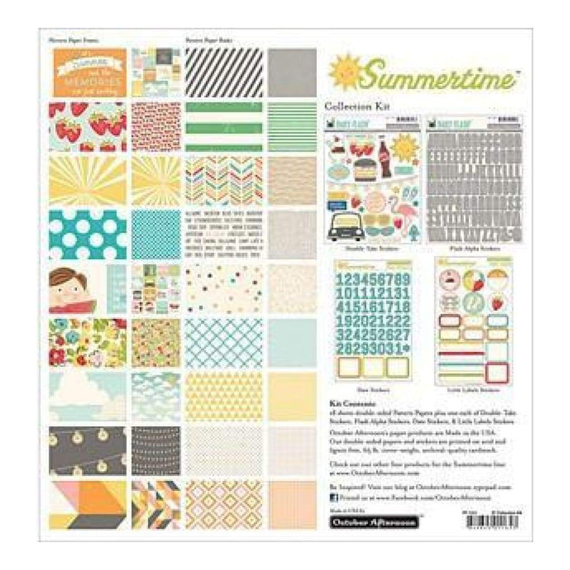 October Afternoon Collection Kit 12Inch X12inch  Summertime