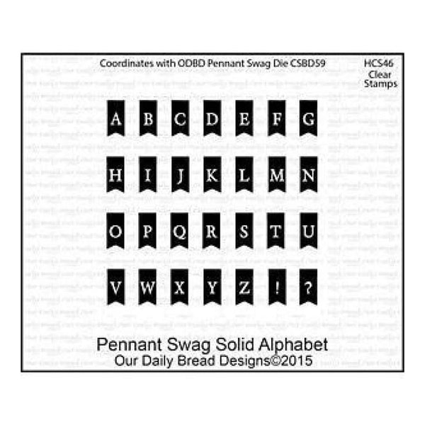 Our Daily Bread Clear Stamp 4.5 Inch X8.5 Inch Pennant Swag Alphabet