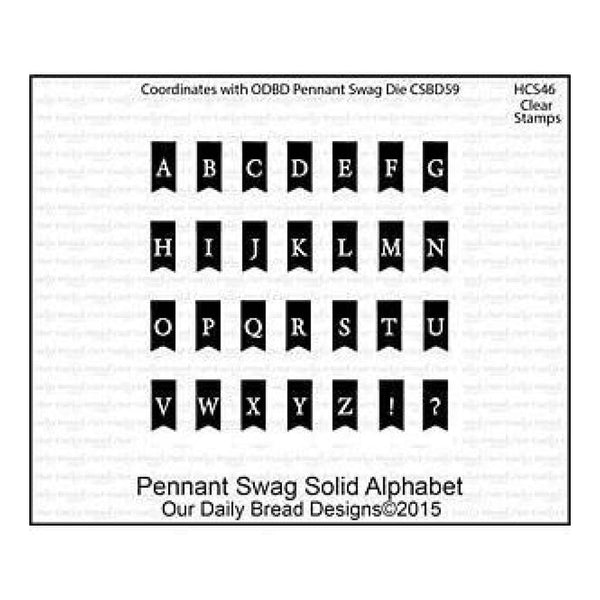Our Daily Bread Clear Stamp 4.5 Inch X8.5 Inch  Pennant Swag Alphabet