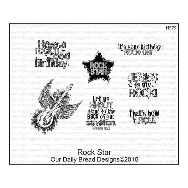 Our Daily Bread Cling Rubber Stamp Set - Rock Star