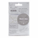 Papermania Ever After Wedding Name Cards 25 Pack White Damask Screen Print