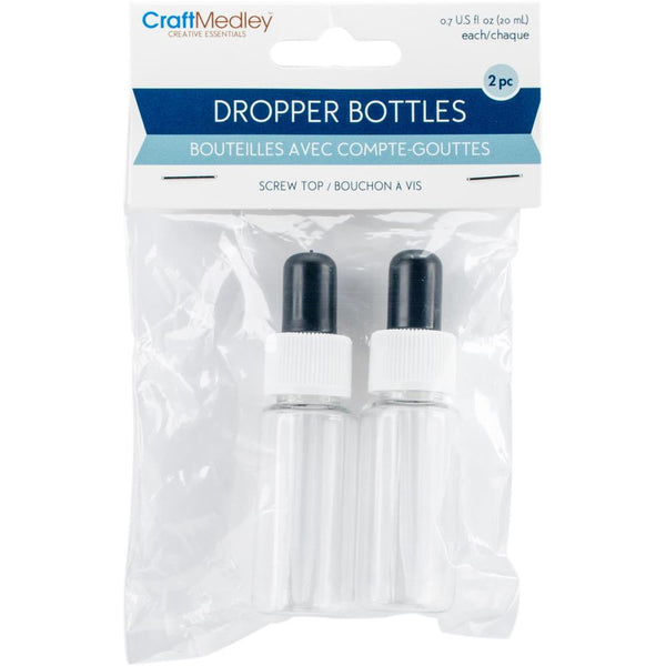 Multicraft Imports - Dropper Bottles 2 pack - 20ml