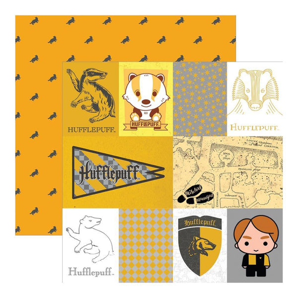 Paper House - Harry Potter Double-Sided Paper 12X12in - Hufflepuffs