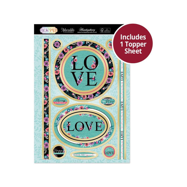 Hunkydory - Pick 'N' Mix - Luxury A4 Topper Set - Lots Of Love