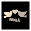 PoppyCrafts Cutting Die - 2 Doves with Love heart Die Design