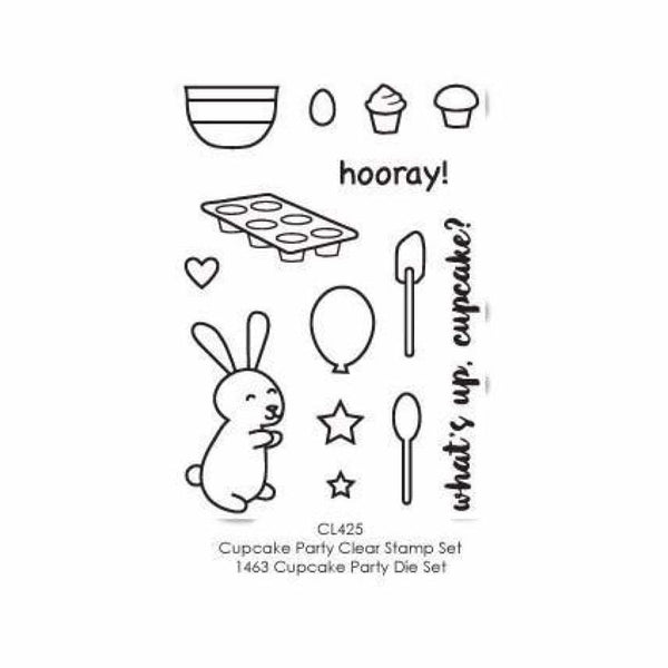 Poppystamps Stamp Sets - Cupcake Party Clear Stamp Set