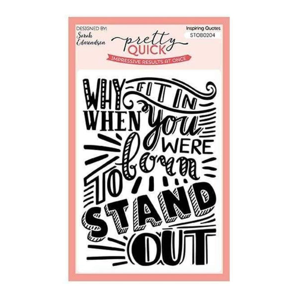Pretty Quick Inspiring Quotes Born to Stand Out A6 Stamp