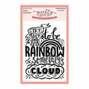 Pretty Quick Inspiring Quotes Try to be a Rainbow A6 Stamp