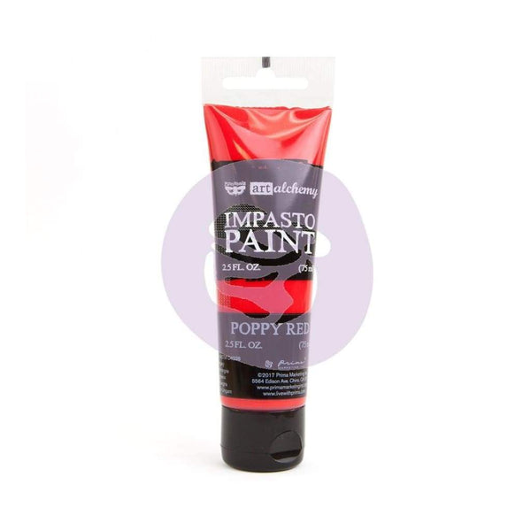 Prima Marketing - Finnabair Art Alchemy Impasto Paint 2.5 Fluid Ounces - Poppy Red