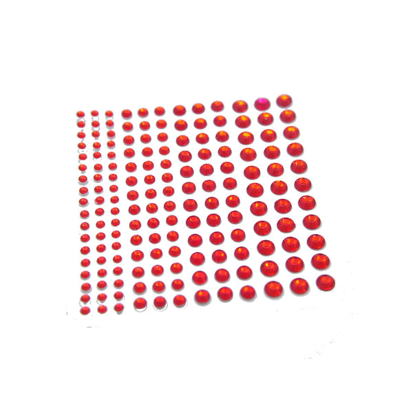 Poppy Crafts Self-Adhesive Rhinestone Sheet - Red