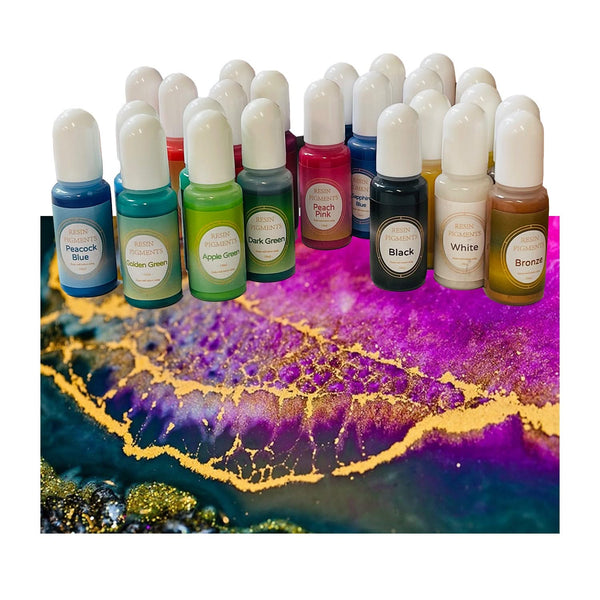 Poppy Crafts Shimmer Pigment Ink for Resin - 24 Pack