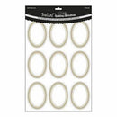 Ruby Rock-It - Wedding Foiled Medallion Stickers 8.25In.X13in. Sheets 5 Pack Gold Oval 2.5In.X3.5In.