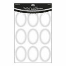 Ruby Rock-It - Wedding Foiled Medallion Stickers 8.25In.X13in. Sheets 5 Pack Silver Oval 2.5In.X3.5In.
