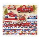 Fabric Palette Fat Eighths 9"x21" - 1 Bundle (8pcs) - Colours and Patterns - Red, White & Blue*