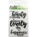 Picket Fence Studios 4 inch X 6 inch Stamp Set Happiness Belongs To You