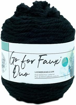 Lion Brand Go For Faux Duo Yarn - Black/Black Panther 200g – CraftOnline
