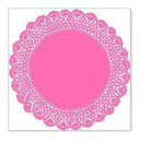 Sale Item - Hambly Screen Prints - Antique Doily Overlay - Pink  - Single 12X12