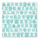 Sale Item - Hambly Screen Prints - Printer's Type Overlay - Antique Teal Blue -