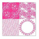 Sale Item - Hambly Screen Prints - Vintage Patchwork Overlay - Pink - Single 12