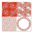 Sale Item - Hambly Screen Prints - Vintage Patchwork Overlay - Red - Single 12X