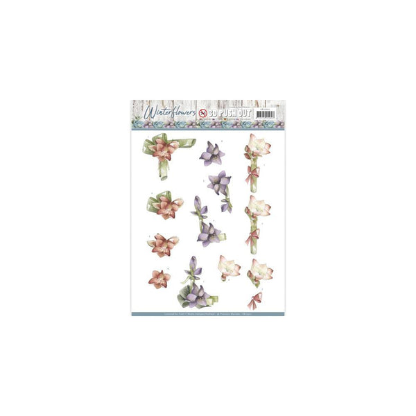 Find It Precious Marieke Winter Flowers Punchout Sheet Amaryllis