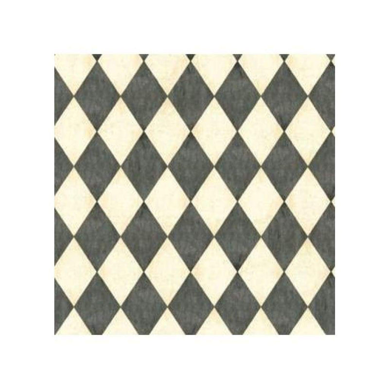 Scenic Route Paper Co - Harlequin cream and black 12X12 Paper  (Pack Of 10)