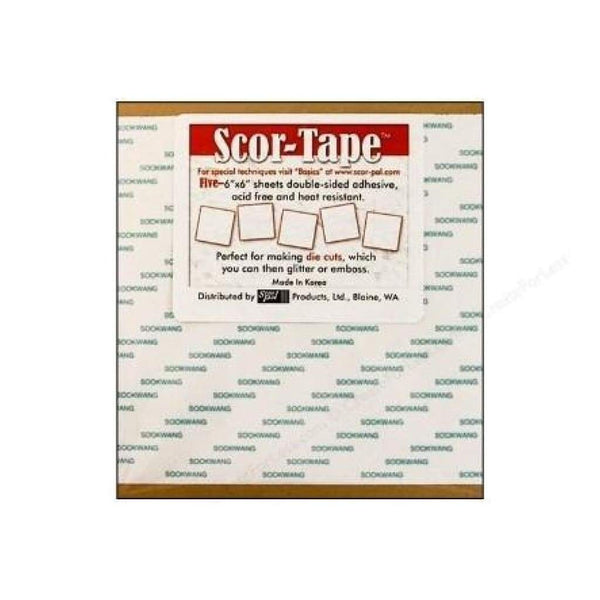 Scor-Tape - Double Sided Adhesive Sheets - 6X6 (5 Pack)
