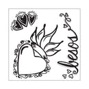 Sizzix Framelits Die & Stamp Set By Crafty Chica 3 pack Besos Hearts*