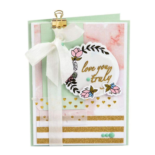 Sizzix Framelits Dies with Stamps By Lindsey Serata Love You Truly