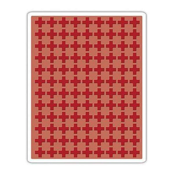 Sizzix Texture Fades A2 Embossing Folder Plus Sign By Tim Holtz