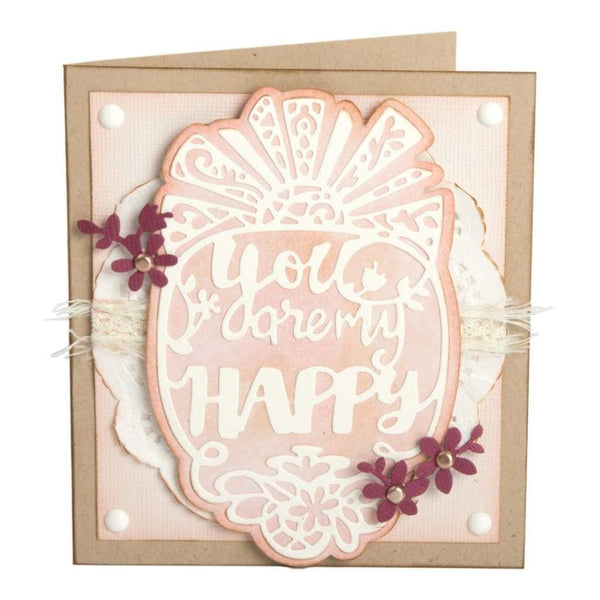 Sizzix Thinlits Dies By Katelyn Lizardi 4 pack You Are My Happy
