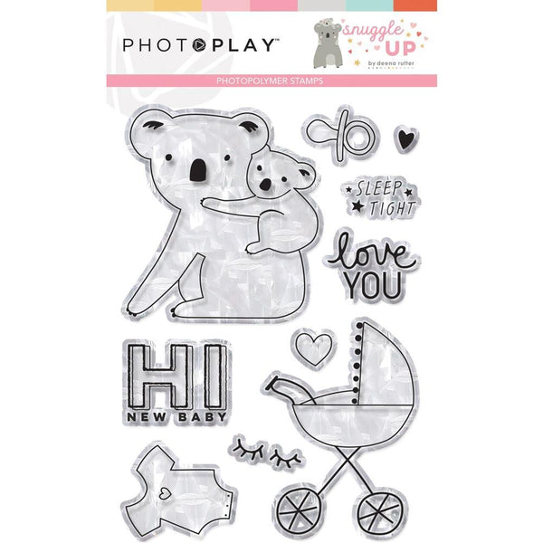 PhotoPlay Photopolymer Stamp Snuggle Up Girl