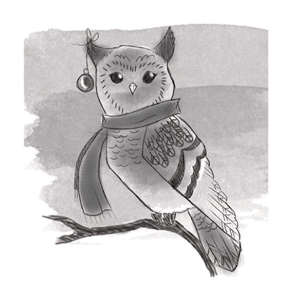 Spellbinders 3D Cling Stamp 2.75 inch X4 inch Winter Owl