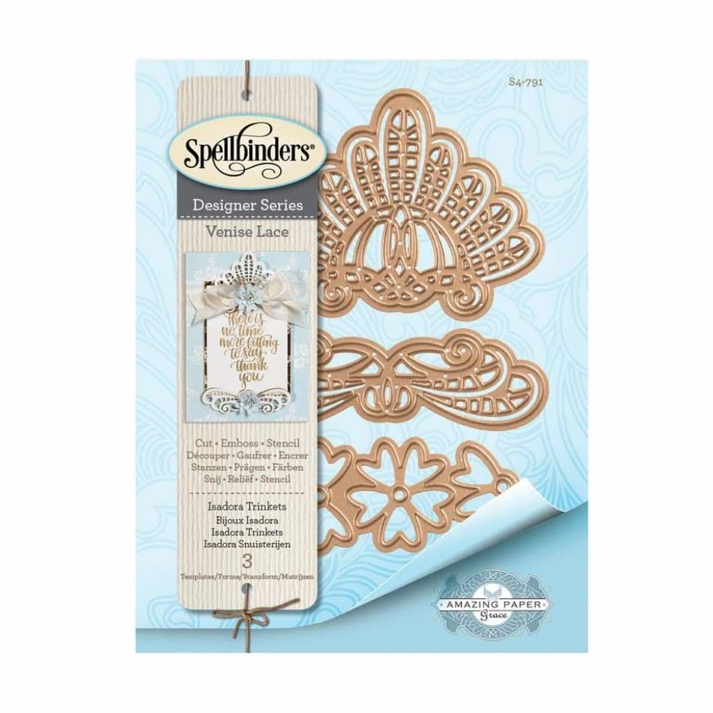 Spellbinders Shapeabilities Dies By Becca Feeken Venise Lace-Isadora T ...