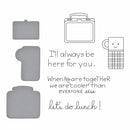 Spellbinders Stamp & Die Set By Debi Adams Love Set Match-Lunch Bunch*