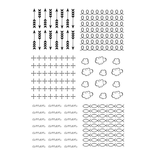 SRM Bible Journaling Clear Stamps 4 inch X6 inch Bible Backgrounds