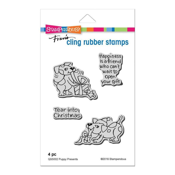 Stampendous Cling Stamp Puppy Presents