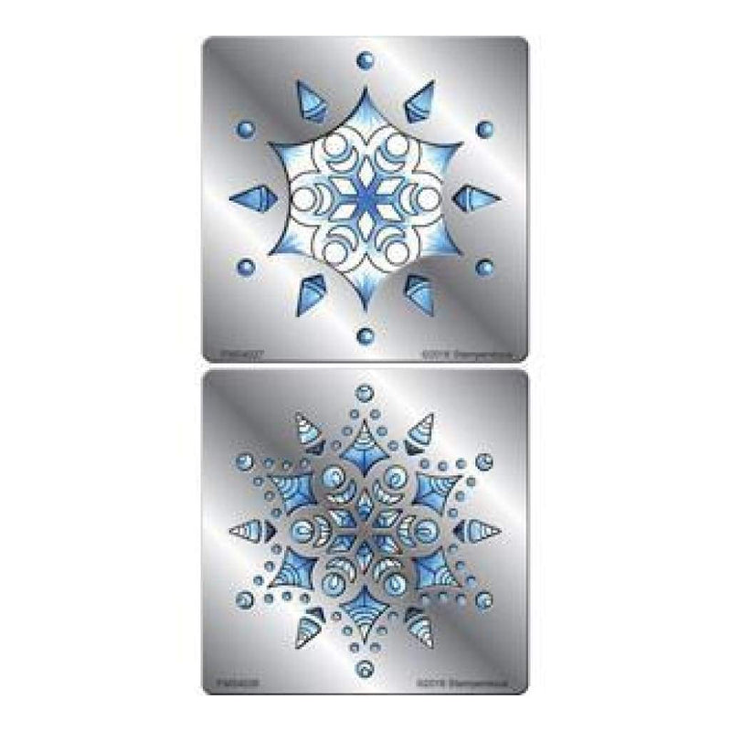 Stampendous Fran's Stencil Duo With Pen And Cards - Snowflake