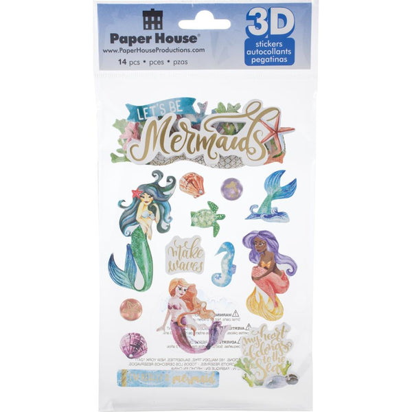 Paper House 3D Stickers - Mermaids