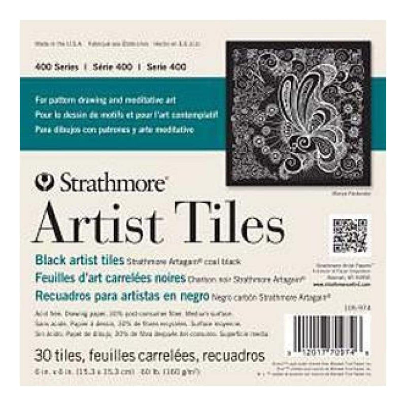 Strathmore Artist Tiles 6 Inch X6 Inch  30 Pack Black